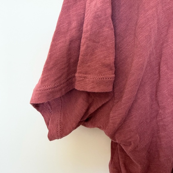 Madewell Burgundy Crewneck Short Sleeve Tee Shirt Size XL - Picture 9 of 10